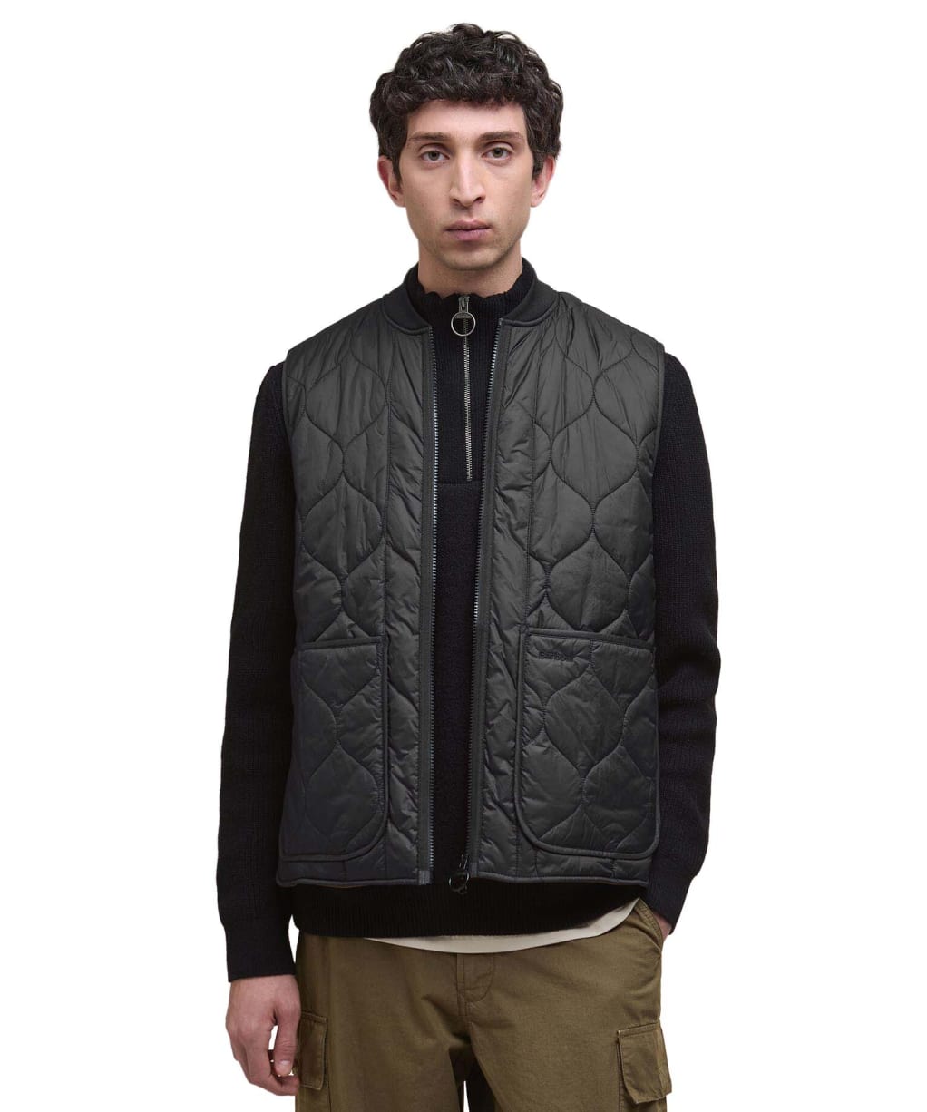 Men's Barbour Re-Engineered Utility Liddesdale Quilted Gilet - Black