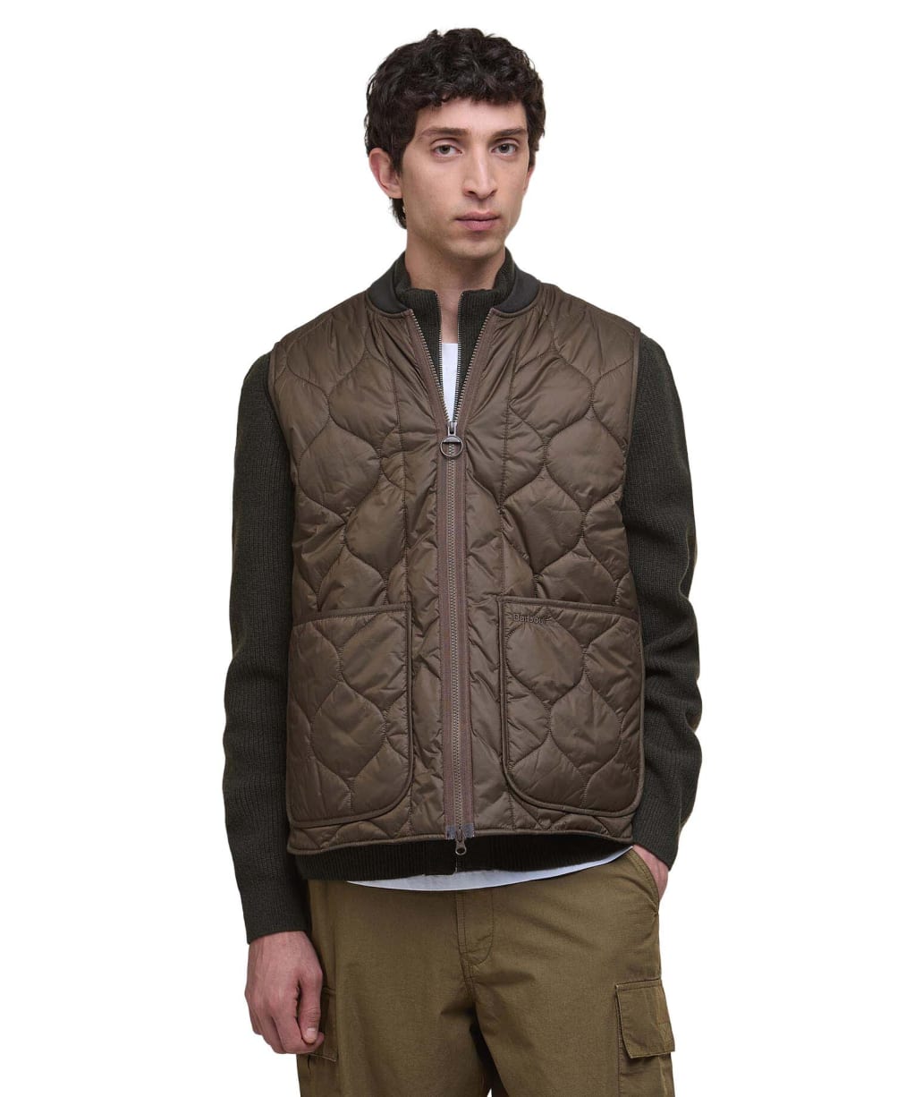 Men's Barbour Re-Engineered Utility Liddesdale Quilted Gilet - Dark Olive