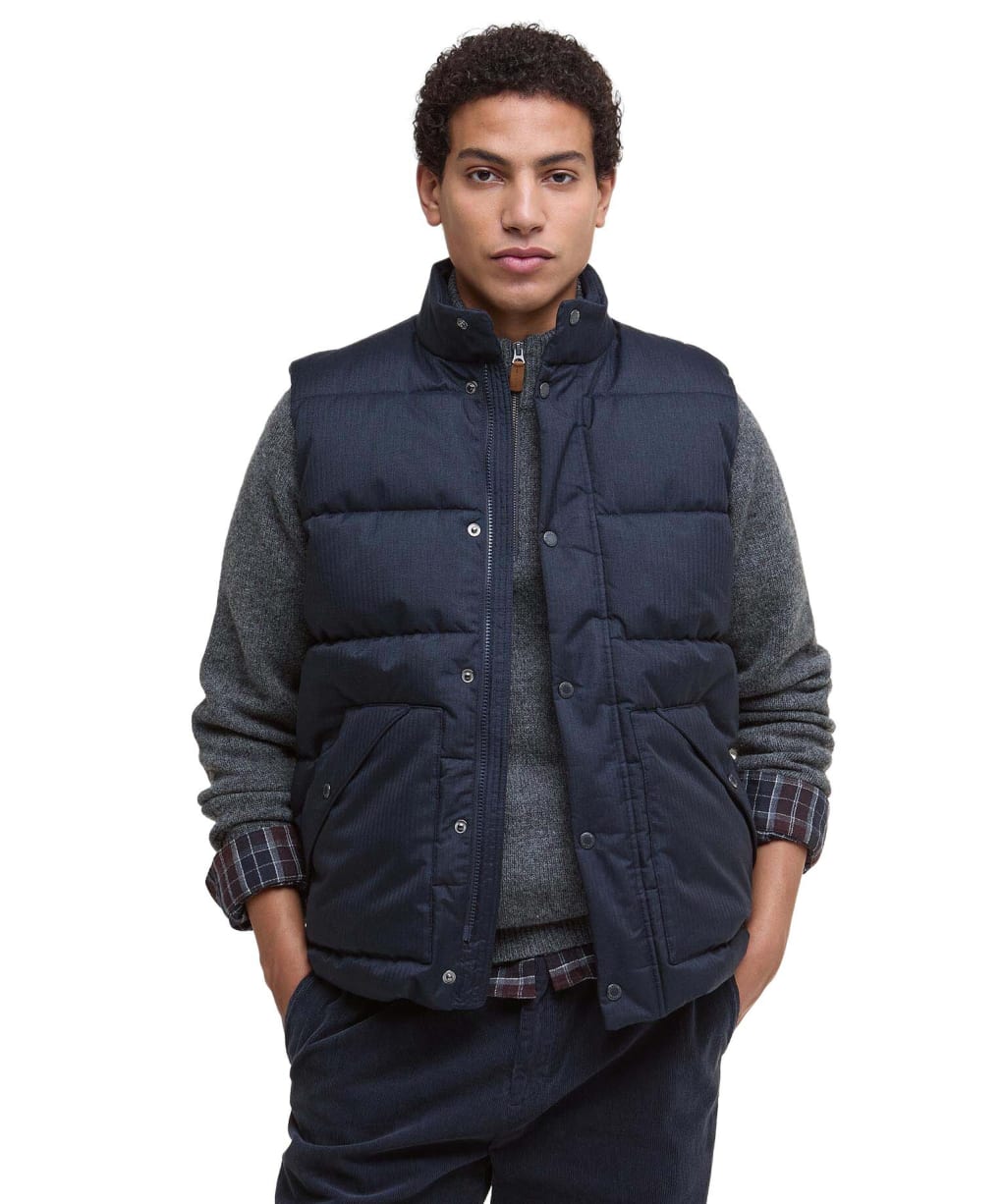 Men's Barbour Brampton Puffer Gilet - DARK NAVY/MIDNIG