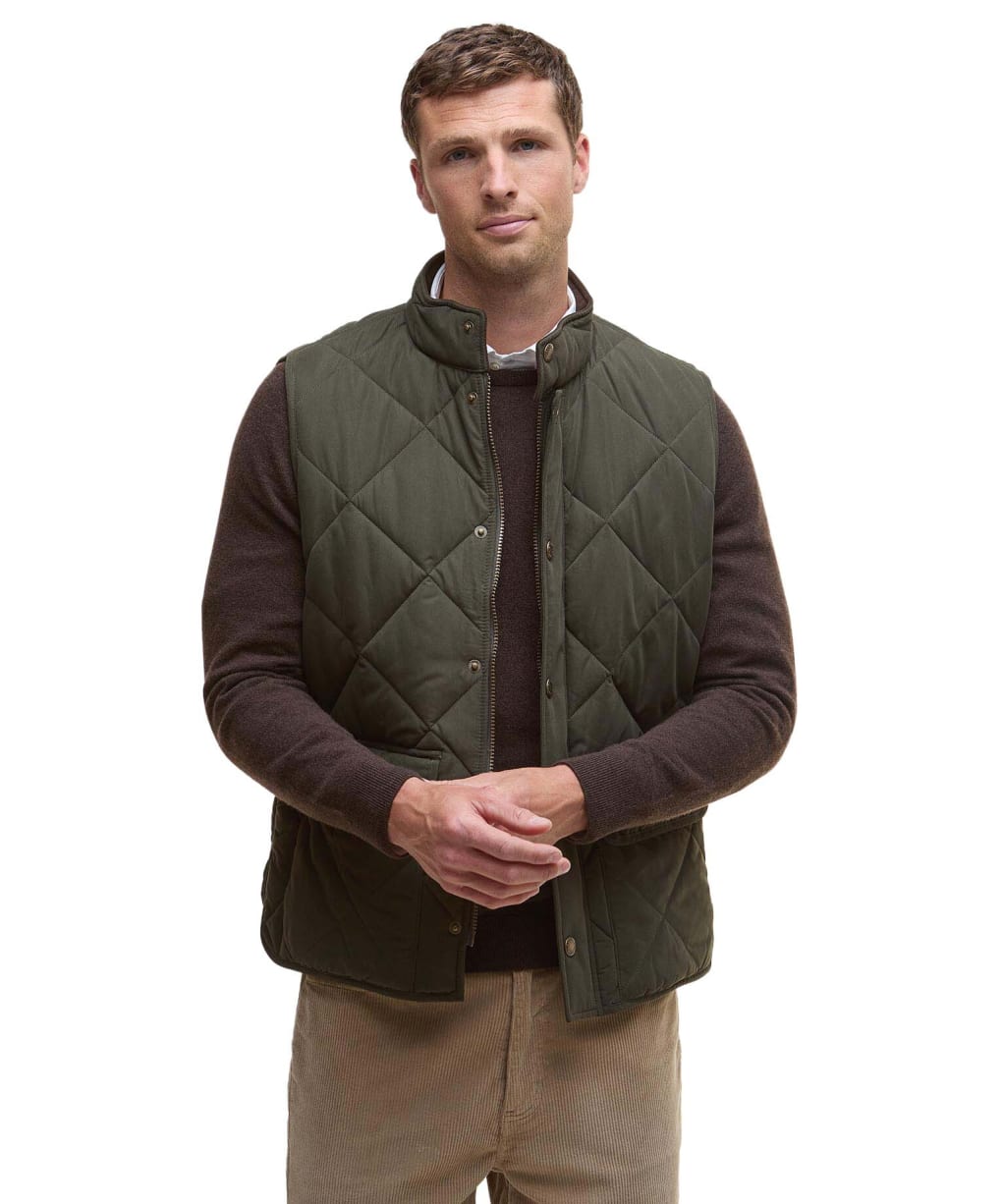Men's Barbour Winter Lowerdale Quilted Gilet - Dark Olive