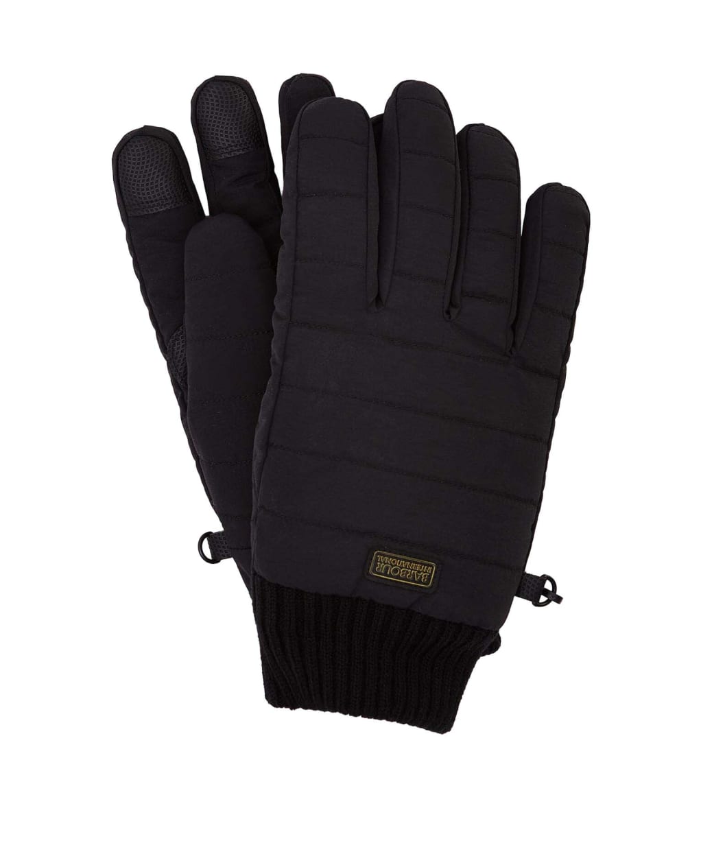 Men's Barbour International Peak Legacy Gloves - Black / Shadow