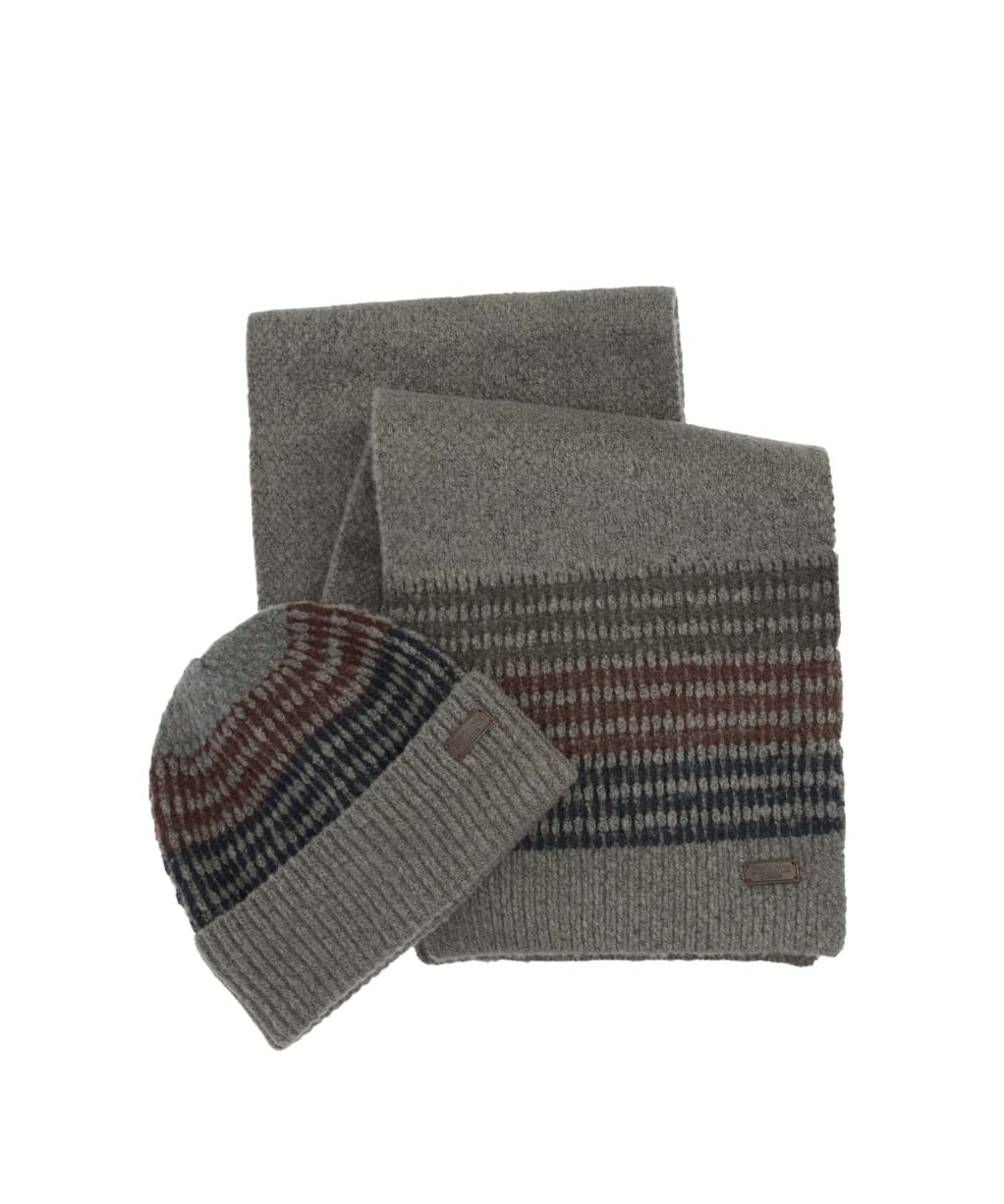 Men's Barbour Branton Beanie & Scarf Gift Set - Midnight Oak