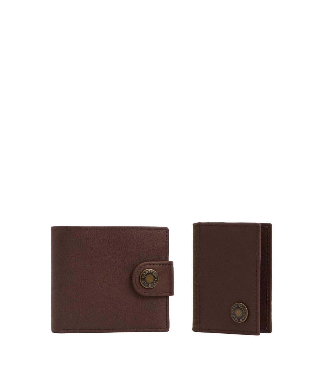 Men's Barbour Padbury Leather Gift Set - Brown