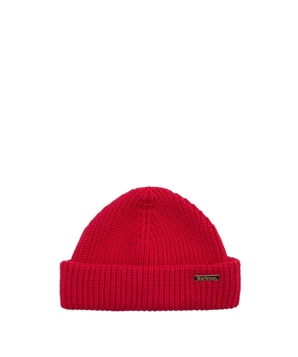 Men's Barbour Mosely Beanie Hat - Brick Red