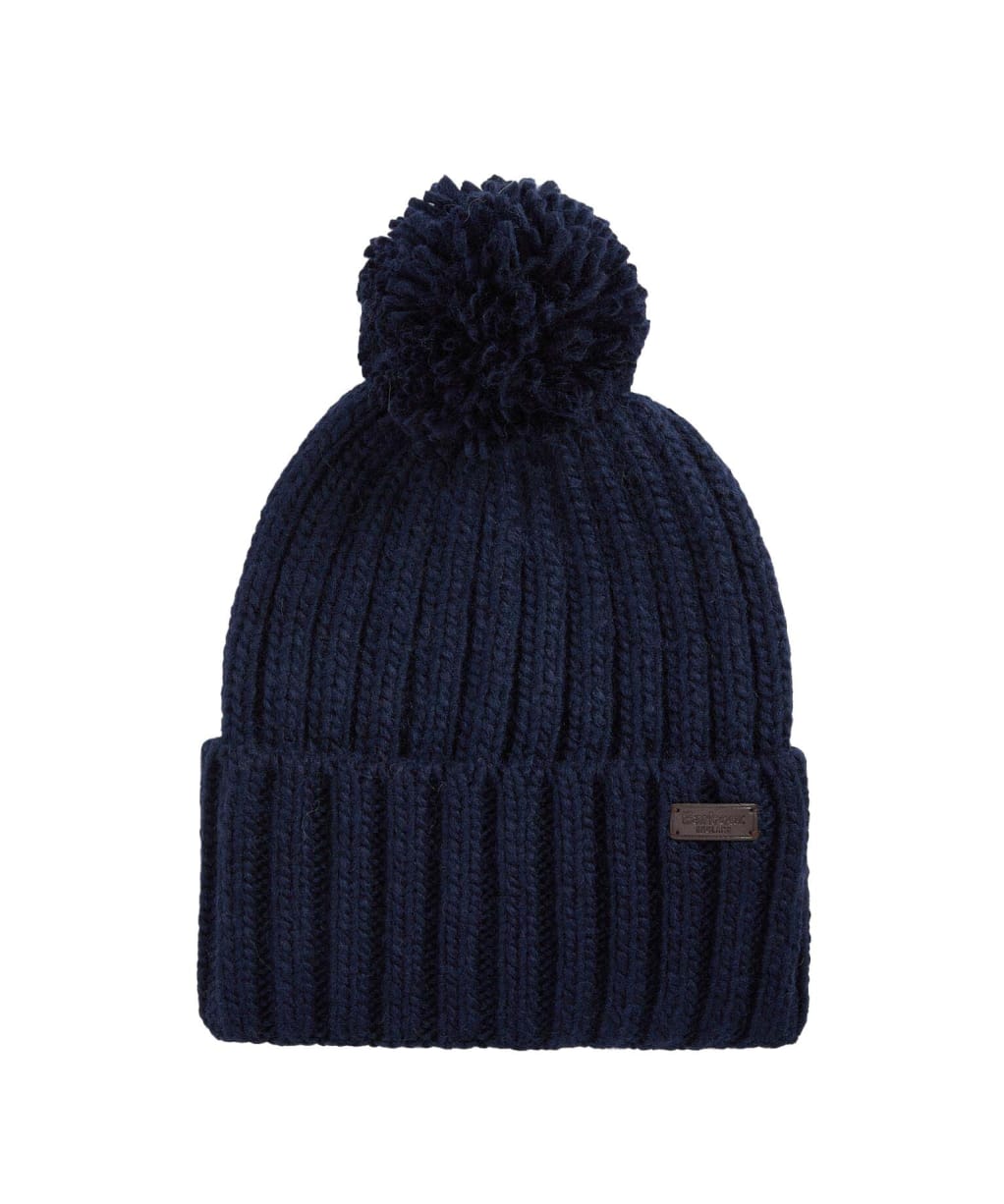 Men's Barbour Kelson Pom Beanie Hat - Navy