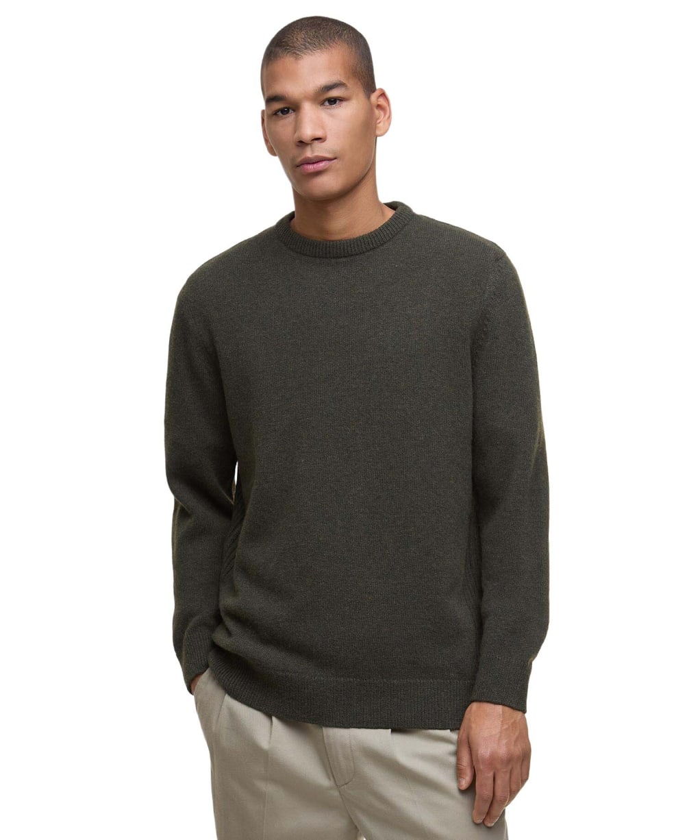 Men's Barbour Holden Crew Neck Sweater - Olive Marl