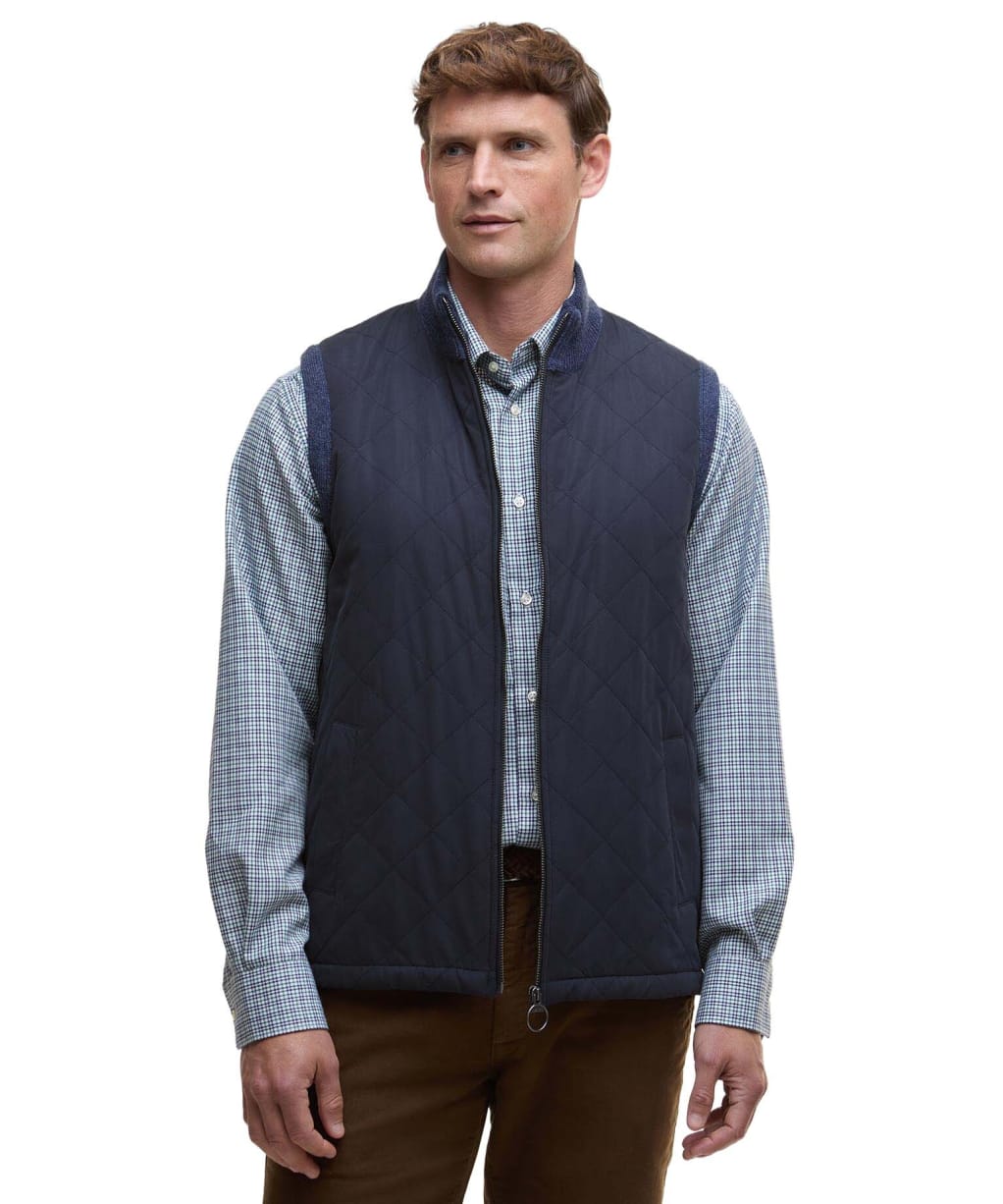 Men's Barbour Shoveler Knitted Gilet - Navy
