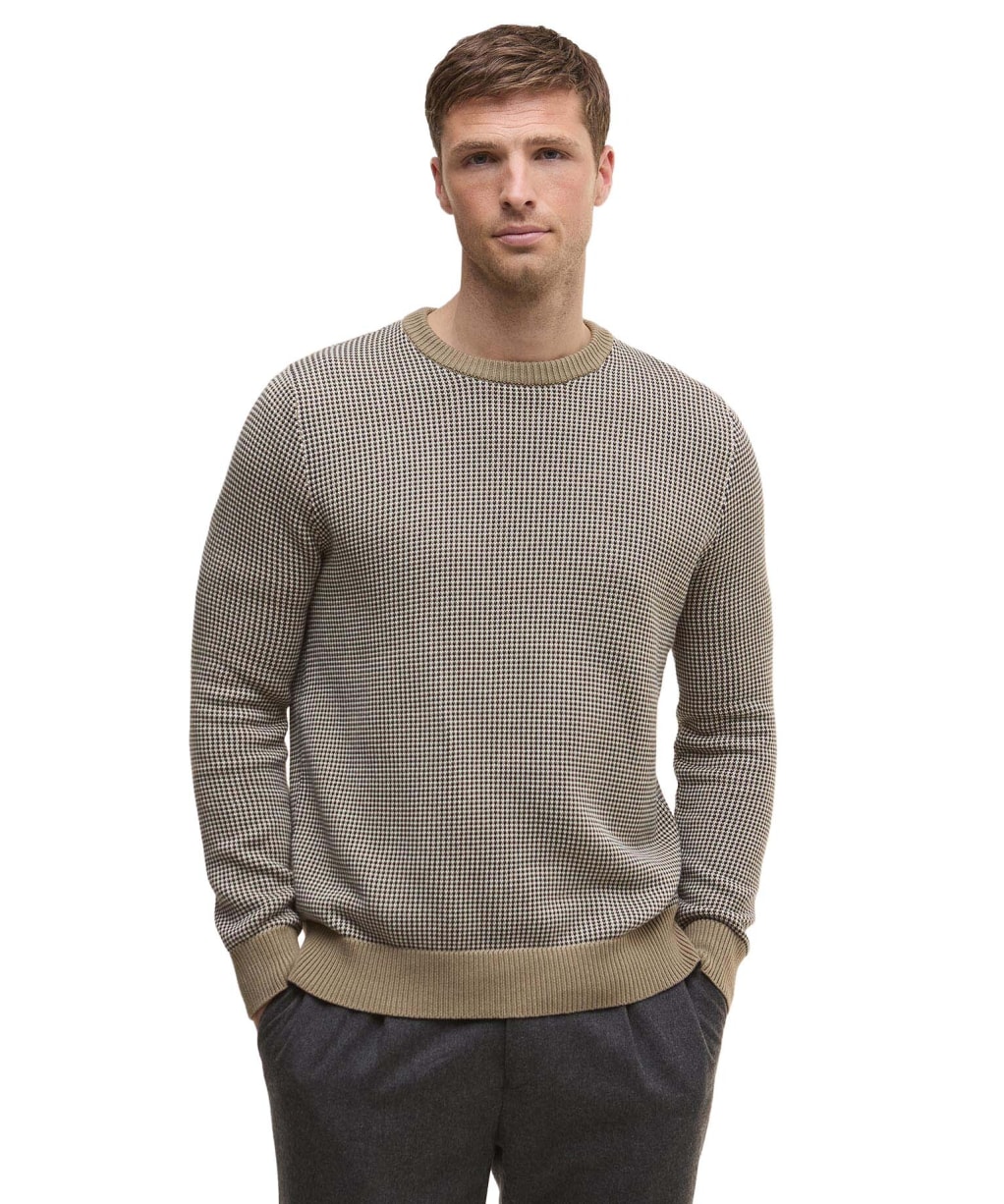 Men's Barbour Wells Crew Neck Sweater - Washed Stone