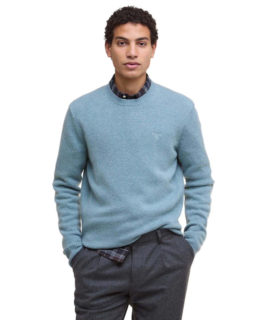 Men's Barbour Covent Crew Neck Jumper - Bluestone