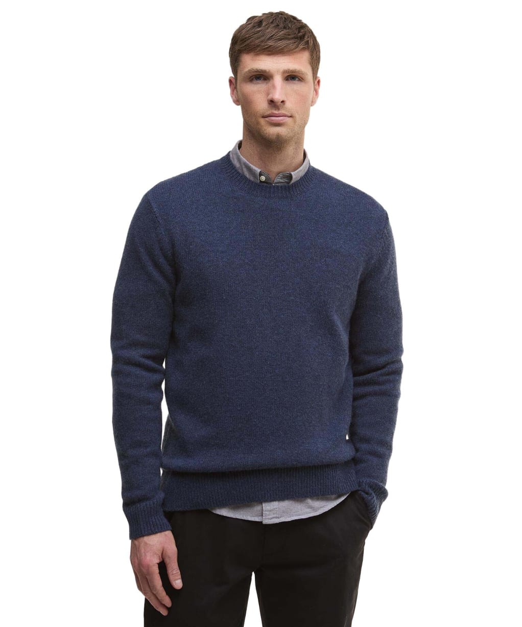 Men's Barbour Covent Crew Neck Jumper - Navy Marl