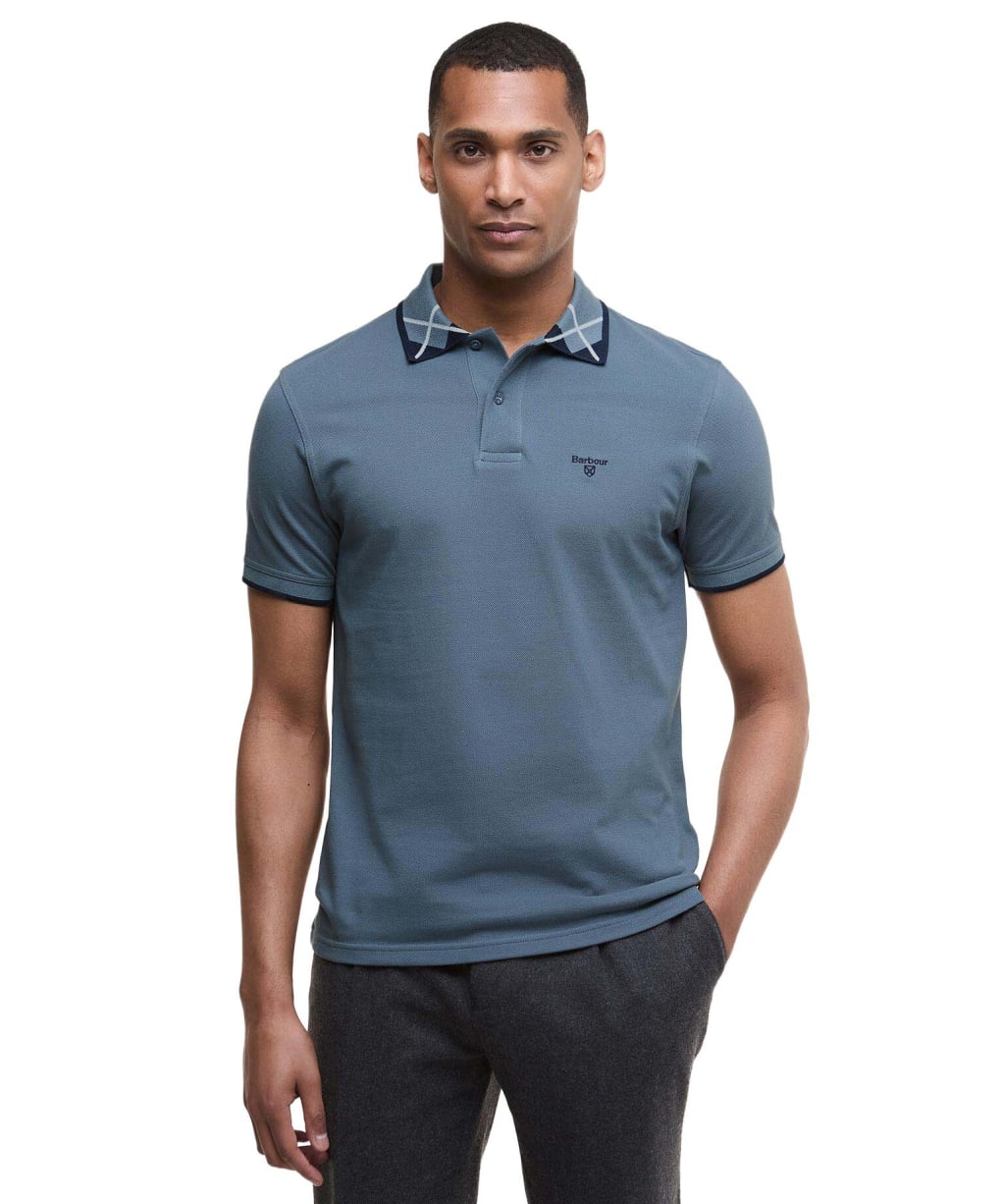 Men's Barbour Brodie Tailored Polo Shirt - Bluestone
