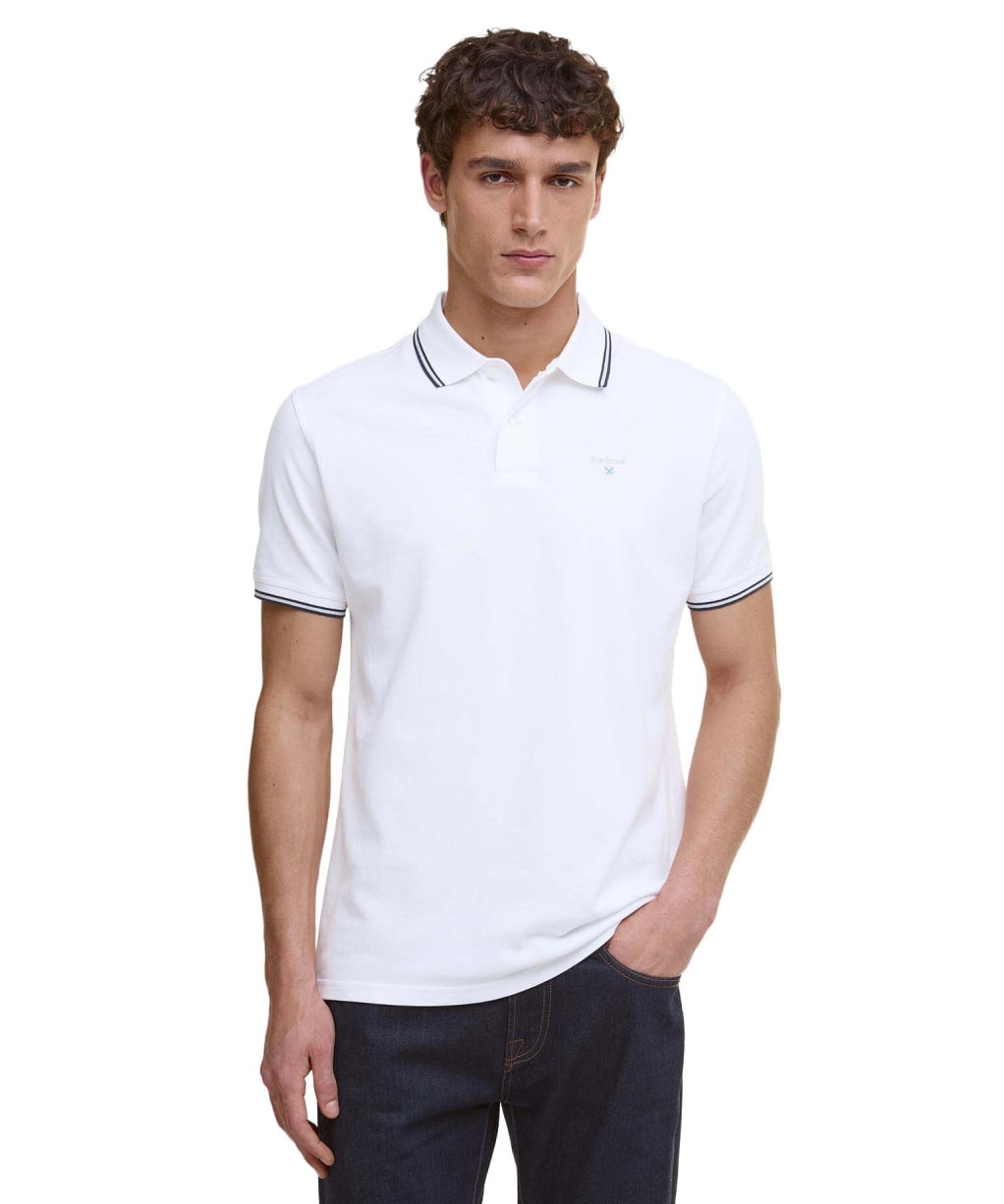 Men's Barbour Fielding Tailored Polo Shirt - White