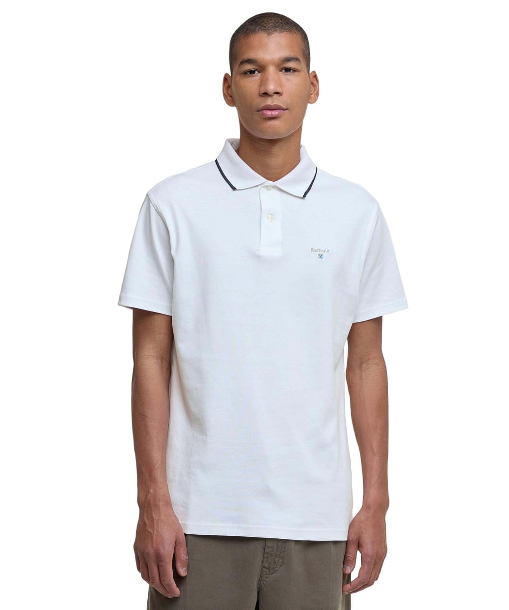 Men's Barbour Hackney Tailored Polo Shirt - White