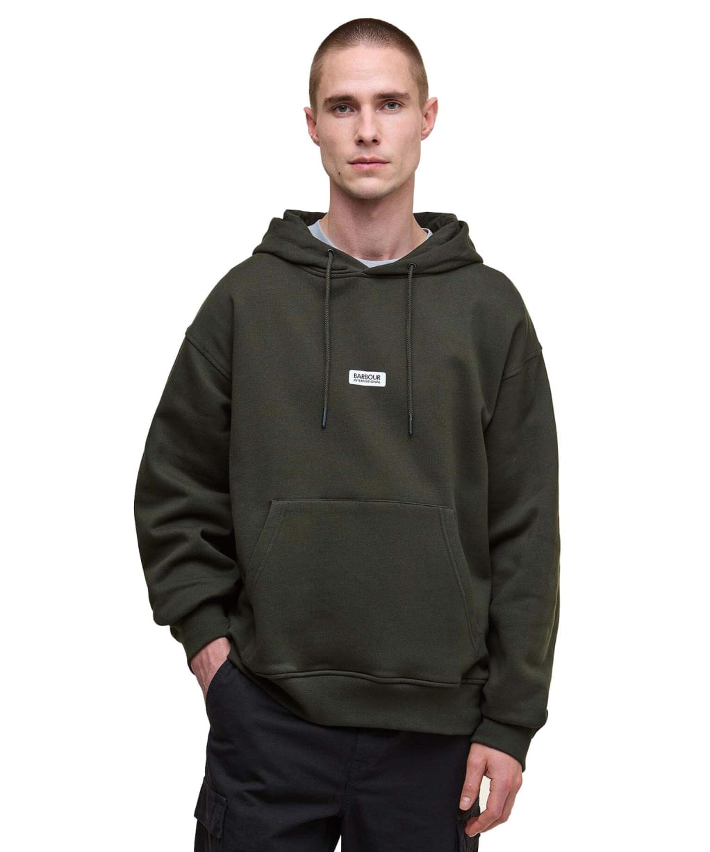 Men's Barbour International Lever Graphic Hoodie - Sage