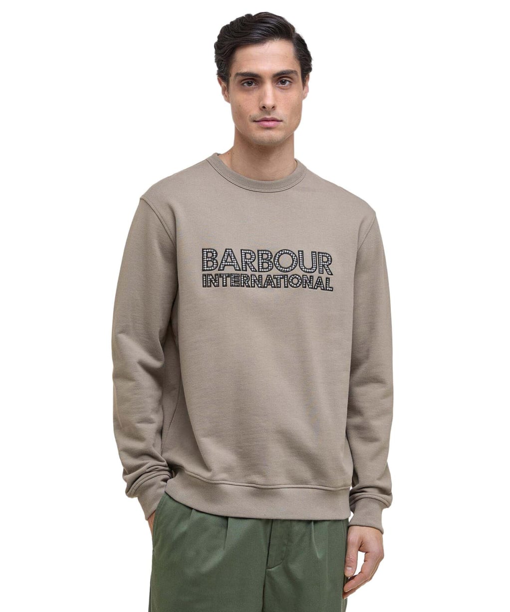 Men's Barbour International Bertie Blackstreak Logo Sweatshirt - Brindle