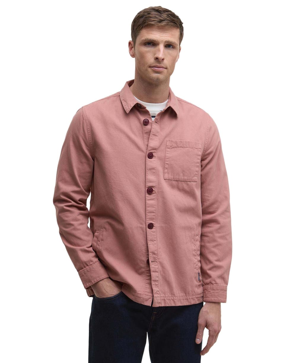 Men's Barbour Washed Overshirt - Earth Pink