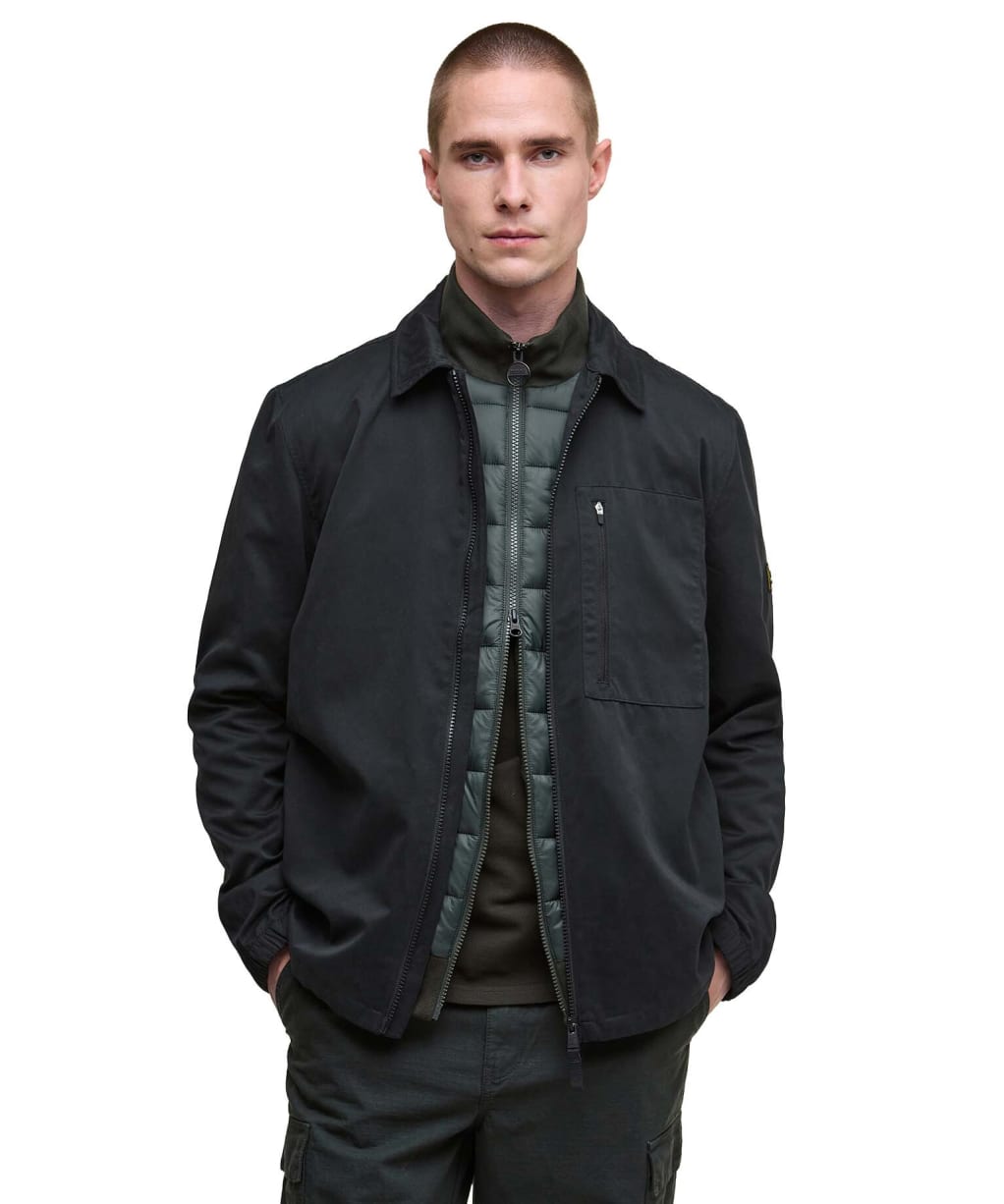 Men's Barbour International Coil Overshirt - Black