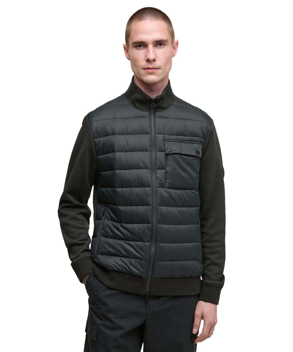 Men's Barbour International Heysham Quilted Sweatshirt - Sage