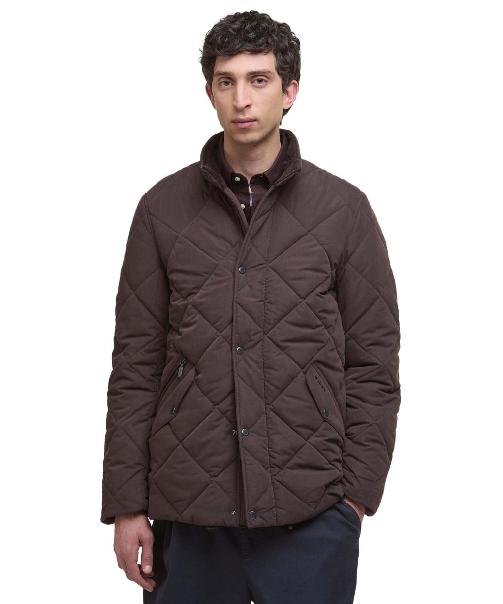 Men's Barbour Winter Chelsea Quilted Jacket - Black Oak / Midnight