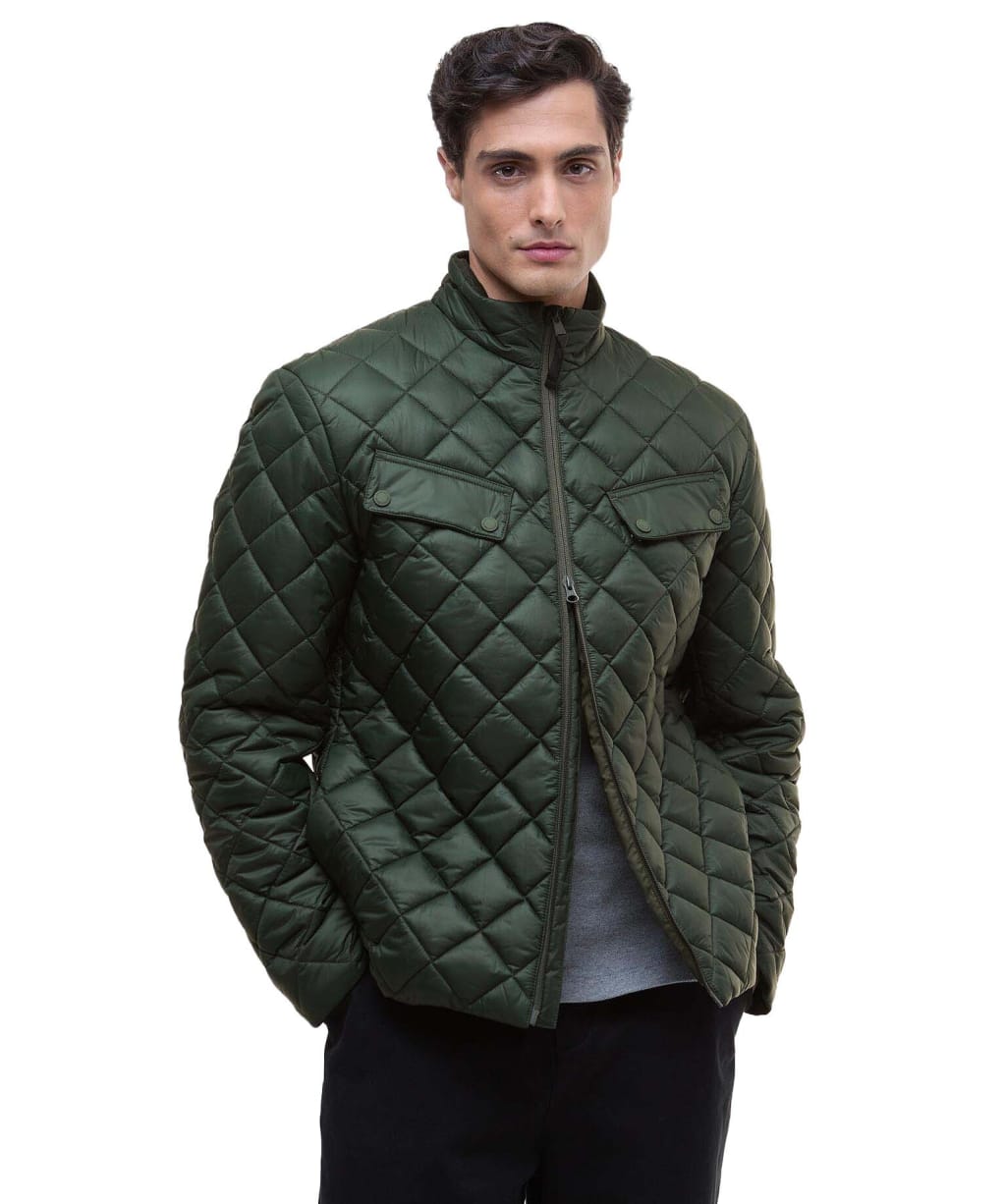 Men's Barbour International Ariel Box Quilted Jacket - Sage