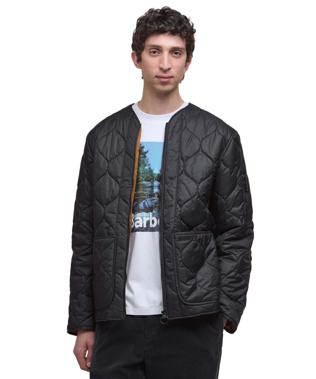 Men's Barbour Re-Engineered Utility Liddesdale Quilted Jacket - Black