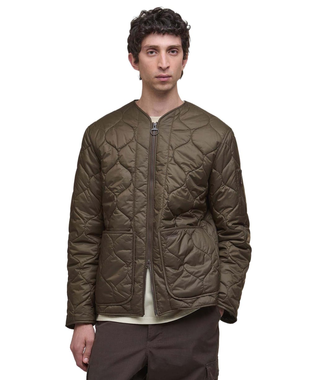 Men's Barbour Re-Engineered Utility Liddesdale Quilted Jacket - Dark Olive