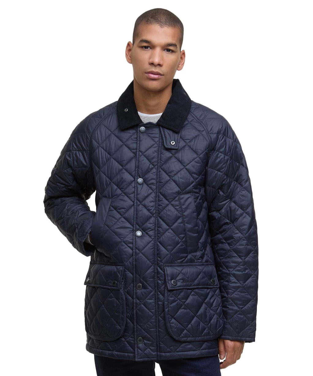 Men's Barbour Essential Bedale Quilted Jacket - Navy