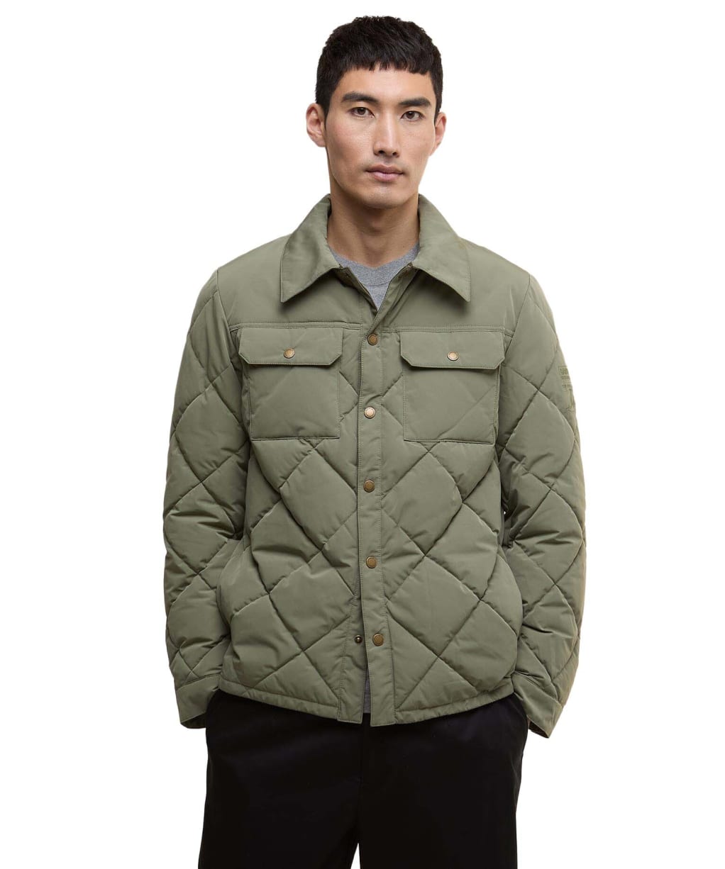 Men's Barbour International Axwell Puffer Jacket - Light Moss