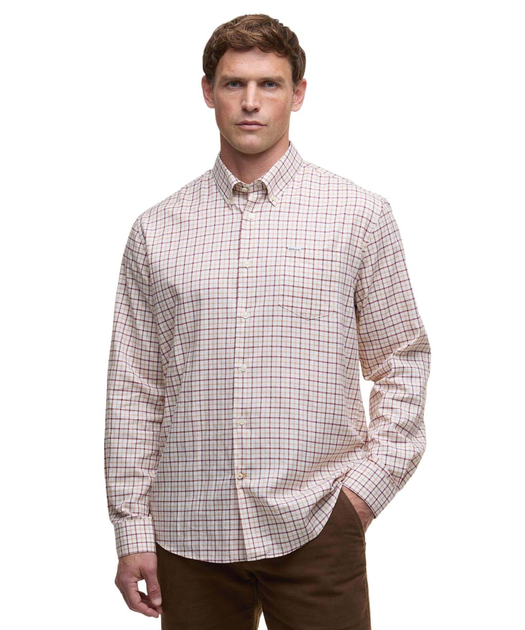 Men’s Barbour Preston Regular Fit Shirt - Fired Brick
