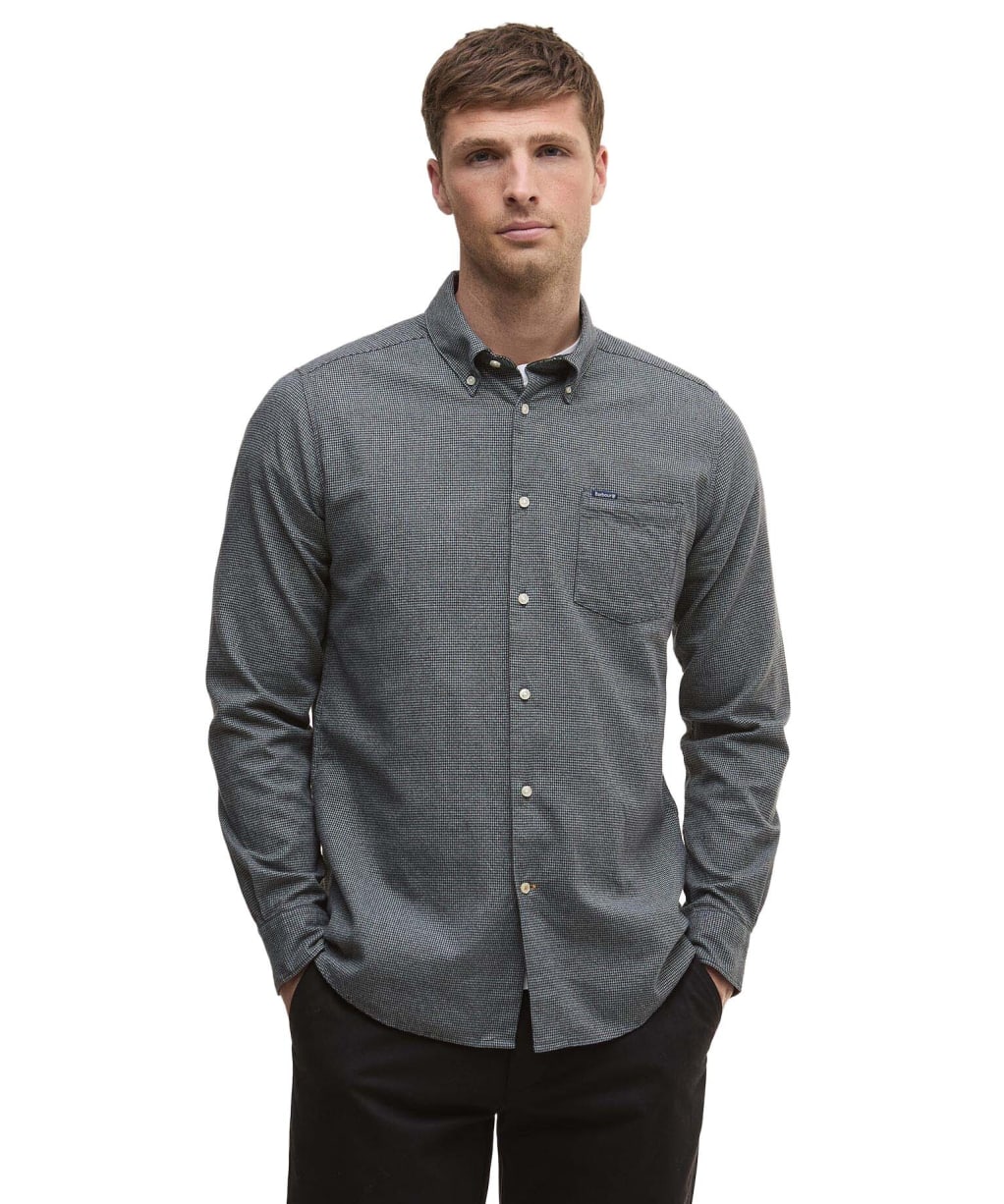 Men's Barbour Turner Tailored Shirt - Grey Marl