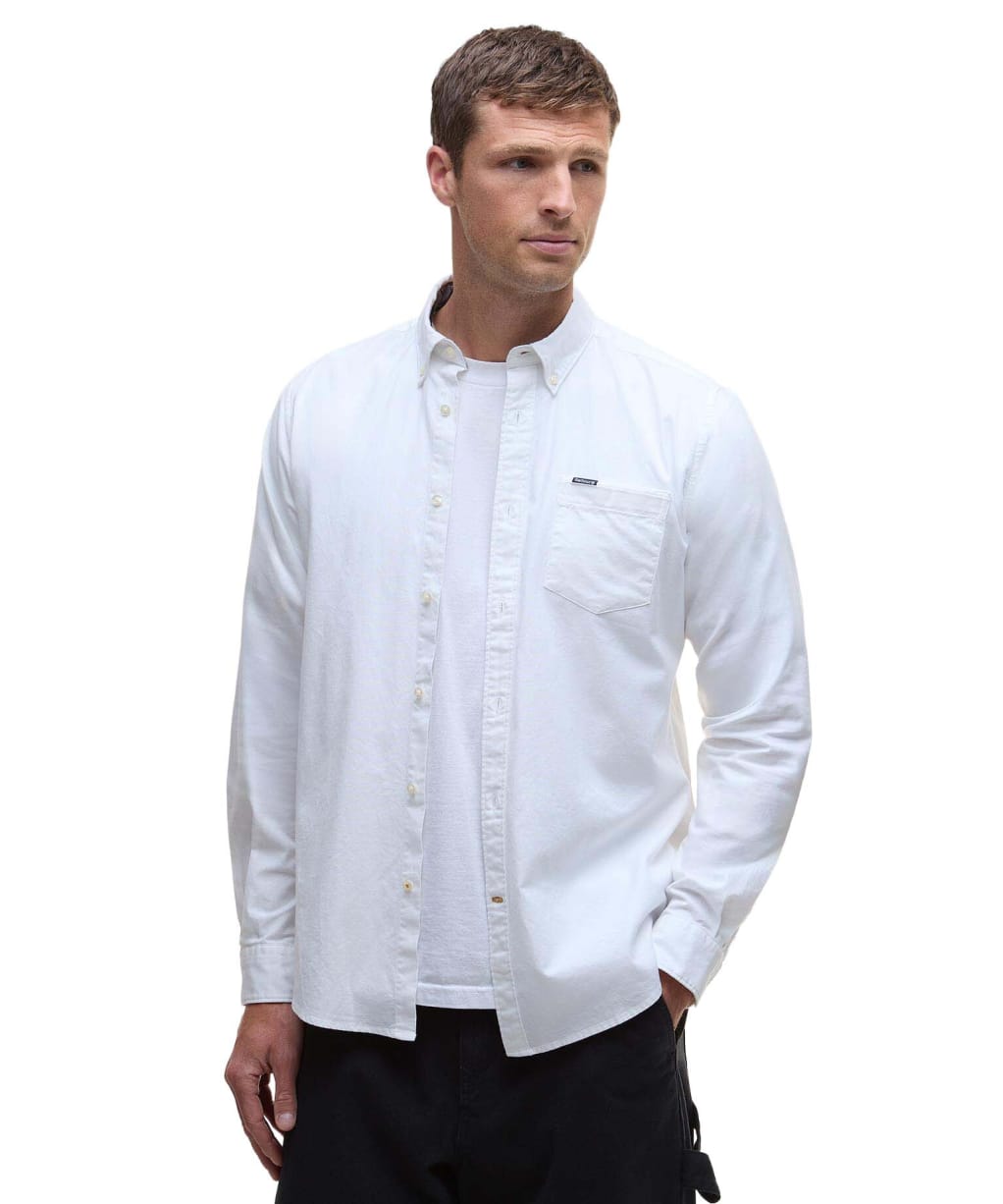 Men's Barbour Marsden Tailored Oxford Shirt - Bright White