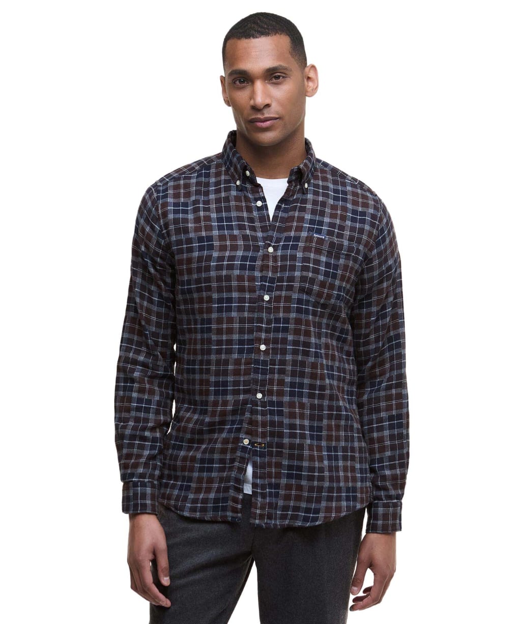 Men's Barbour Sault Tailored Tartan Shirt - Midnight Oak Tartan