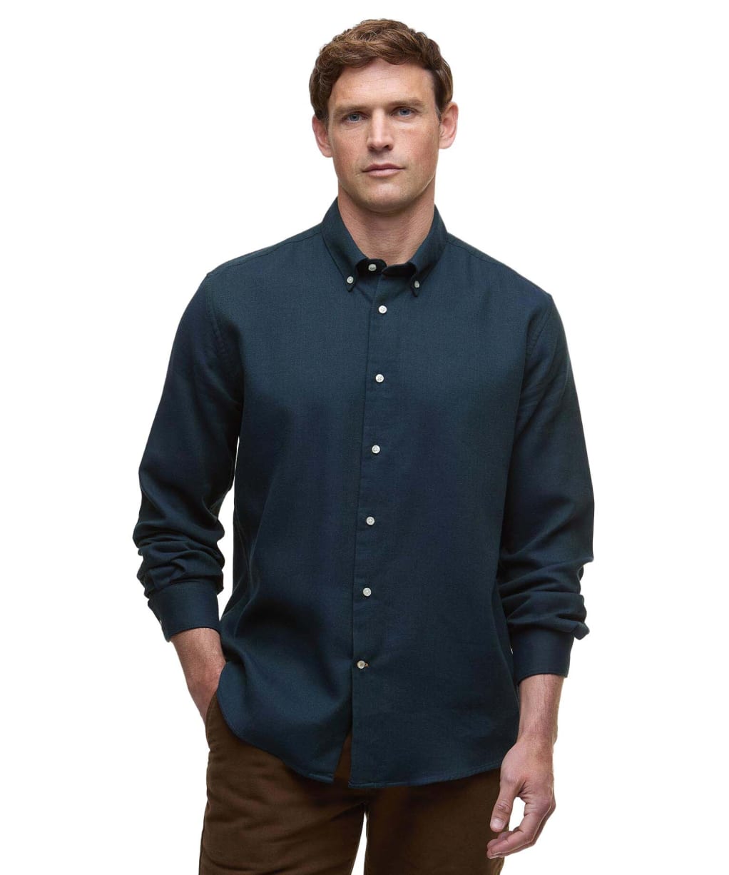 Men's Barbour Tamish Regular Herringbone Shirt - Navy