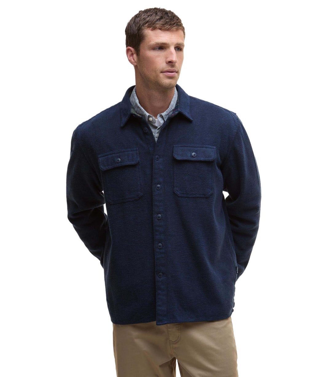 Men's Barbour Baystone Relaxed Twill Shirt - Navy