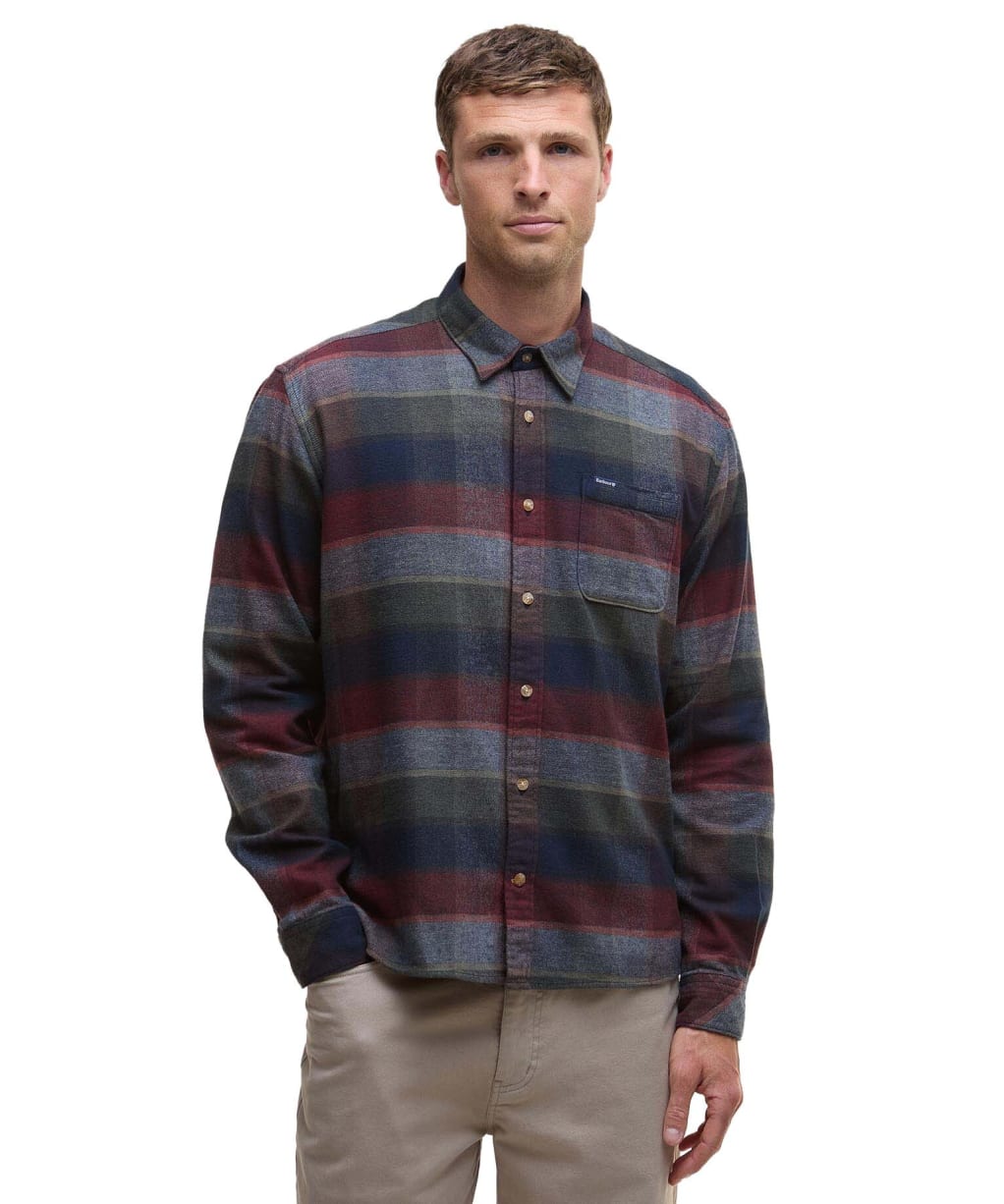 Men's Barbour Copswell Relaxed Checked Shirt - Navy