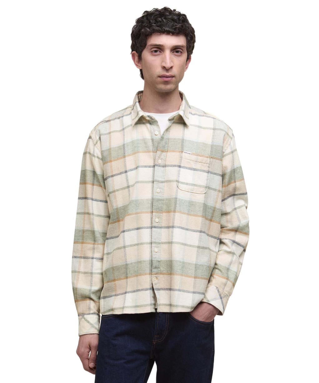 Men's Barbour Copswell Relaxed Checked Shirt - Stone
