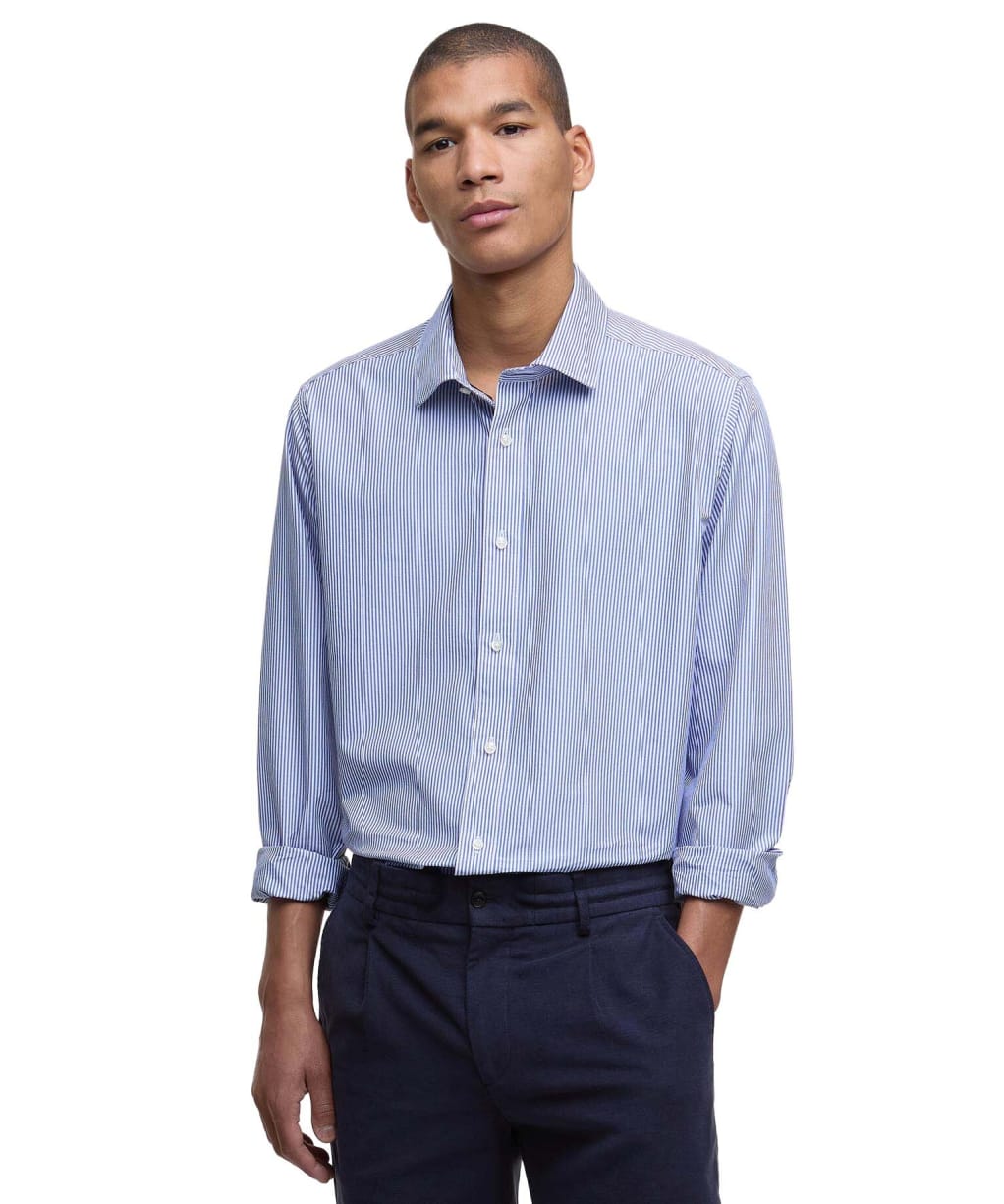 Men's Barbour Graham Striped Tailored Shirt - Navy