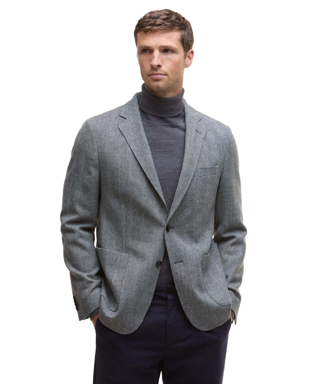 Men's Barbour Sutherland Herringbone Blazer - Grey