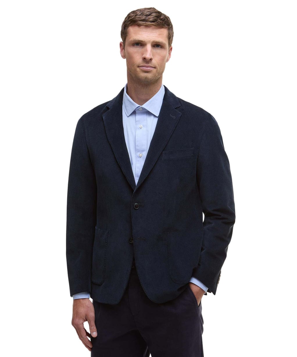 Men's Barbour Wallington Cord Blazer - Navy