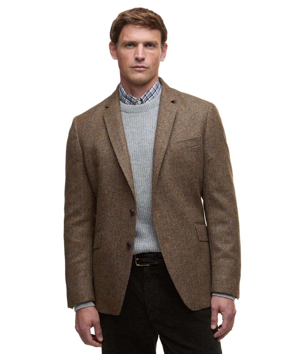 Men's Barbour Firth Moons Herringbone Blazer - Brown
