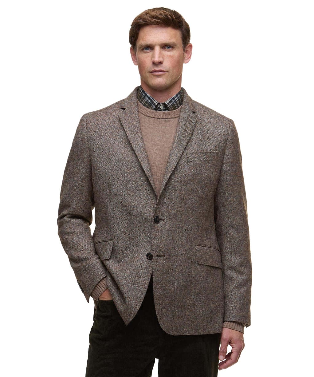 Men's Barbour Godfrey Moons Shetland Blazer - Brown