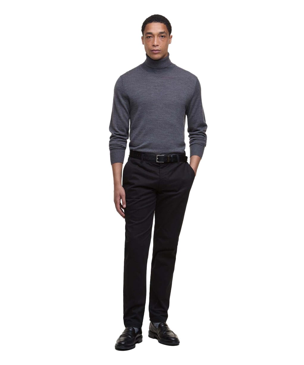 Men's Barbour Sueded Sateen Slim Fit Trouser - Black