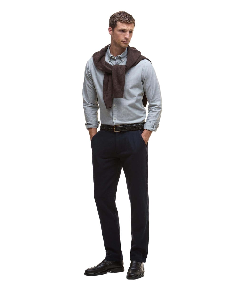 Men's Barbour Wool Blend Tailored Trouser - Navy