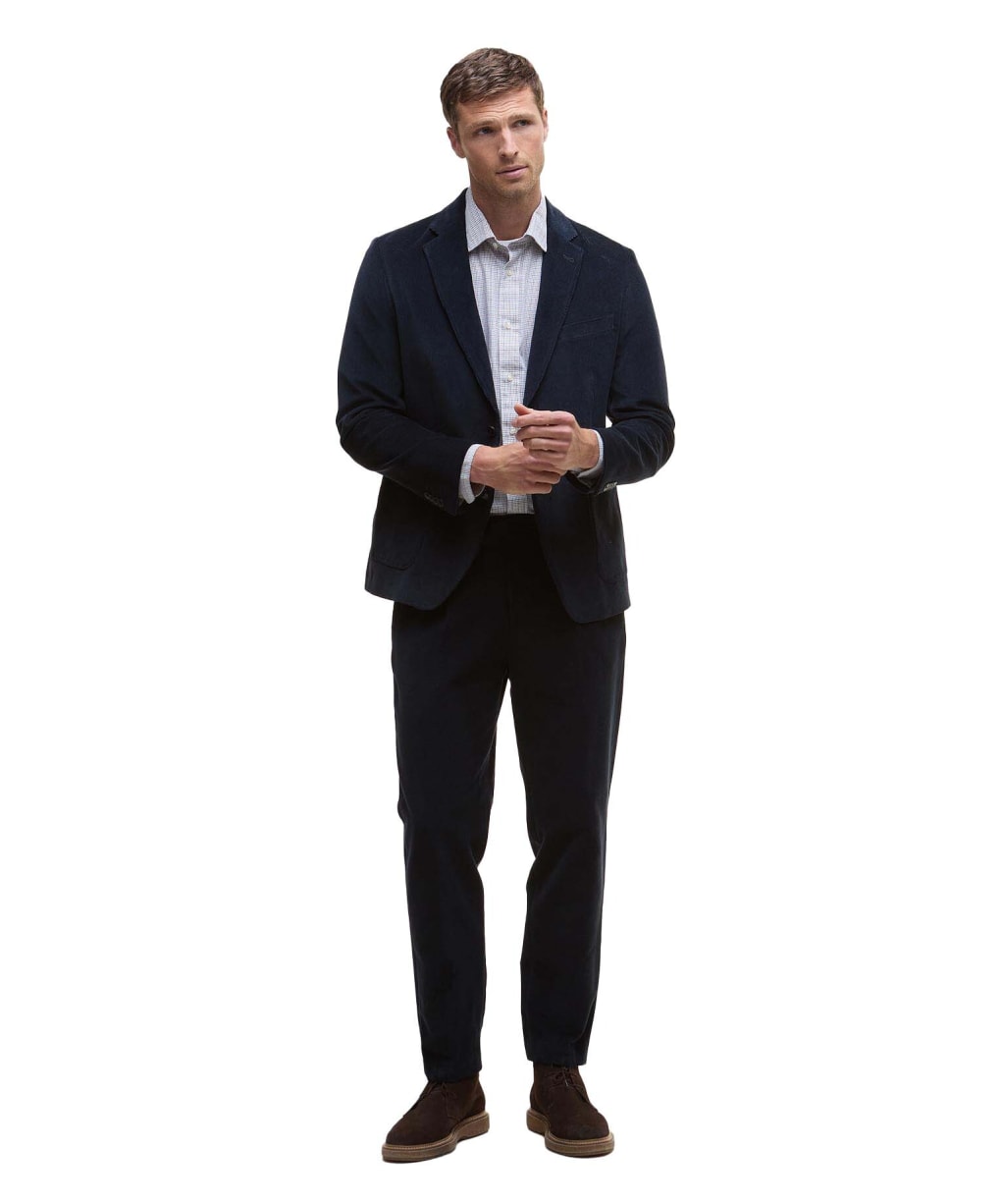 Men's Barbour Wallington Cord Trouser - Navy