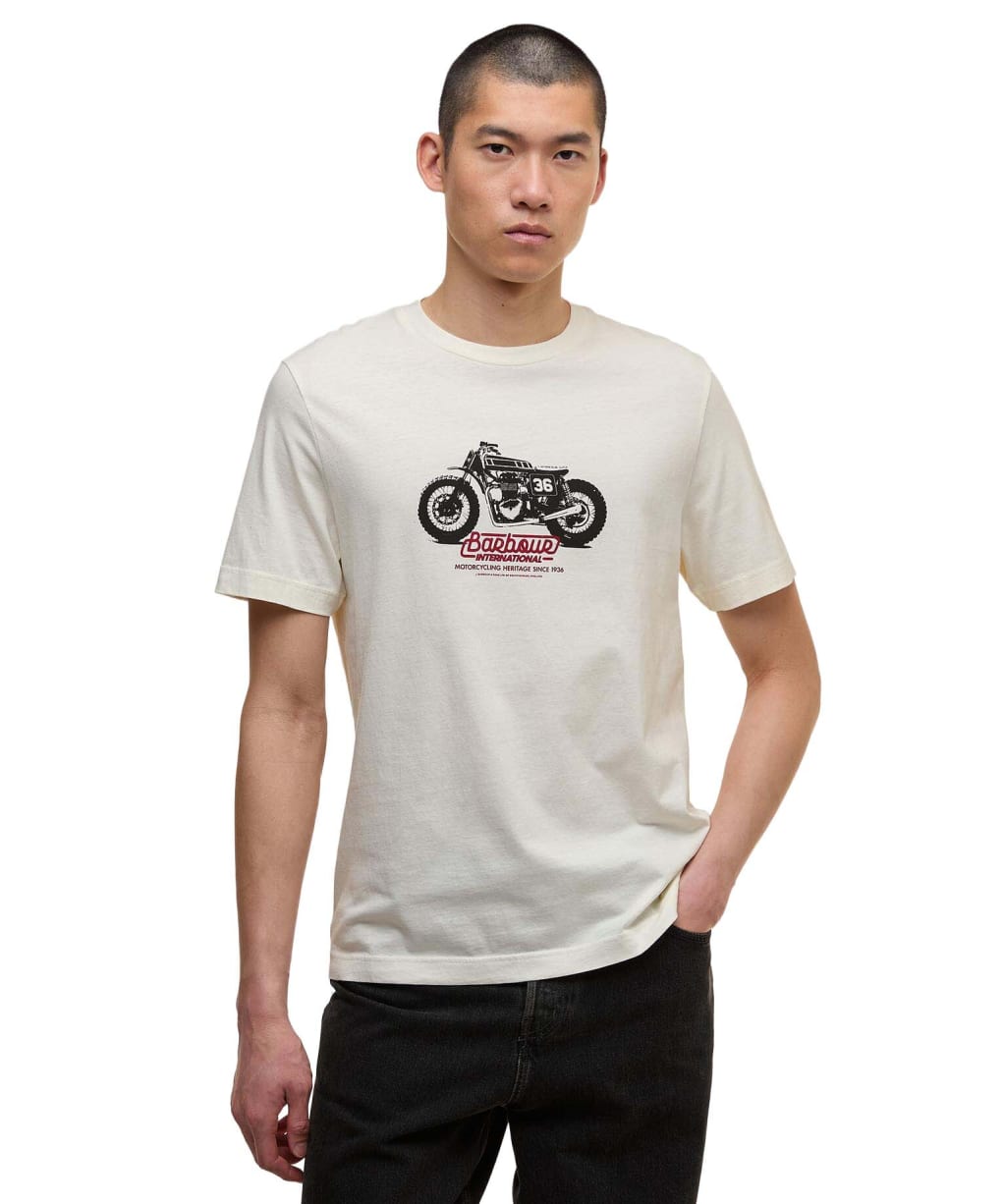 Men's Barbour International Cruise Graphic T-Shirt - Whisper White