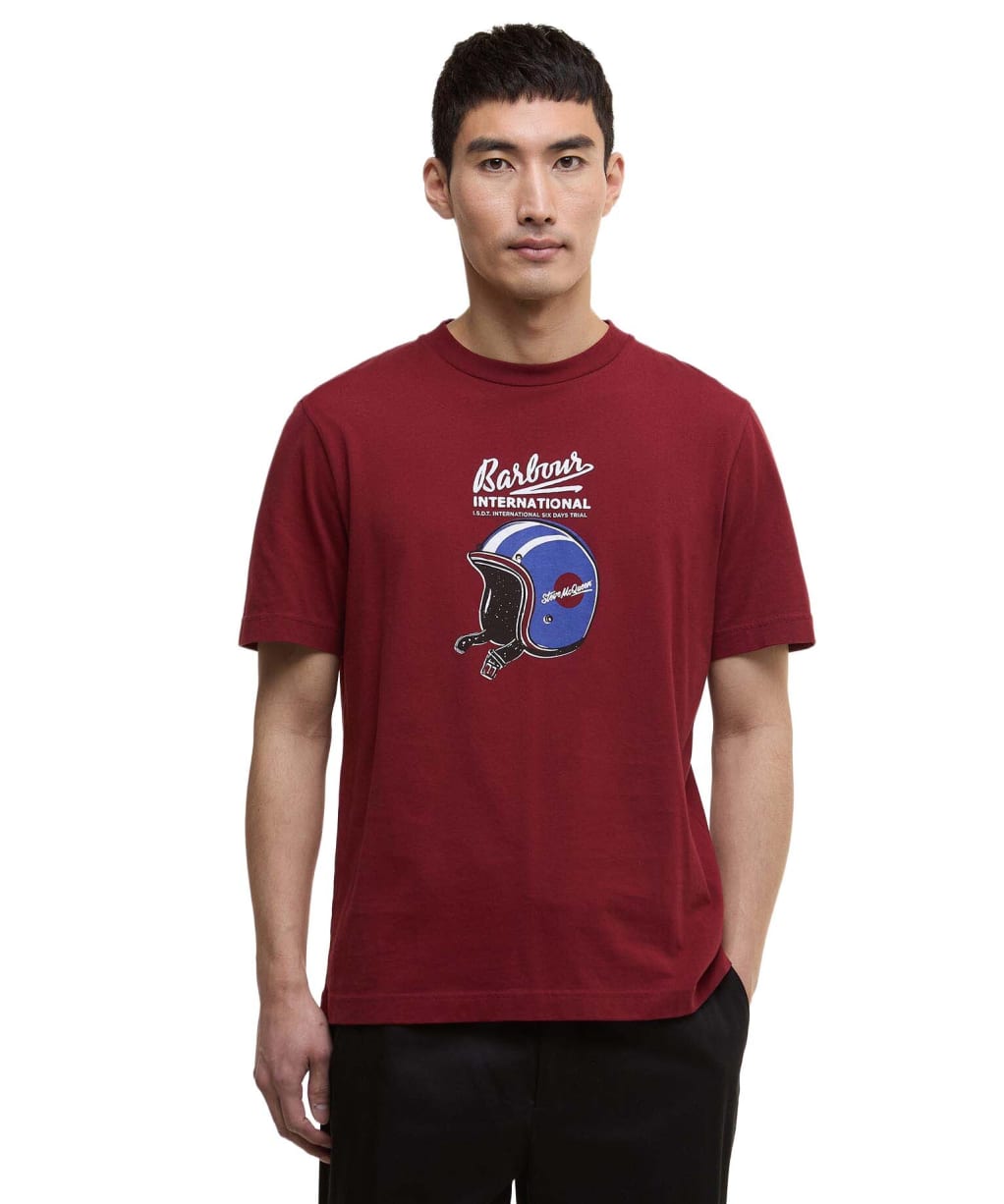 Men's Barbour International Vecton T-Shirt - Wine