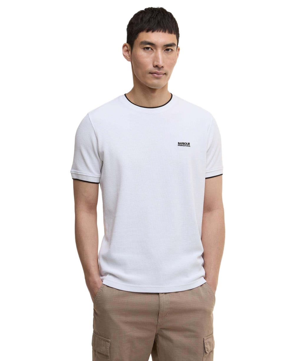 Men's Barbour International Seb Textured T-Shirt - Optic White