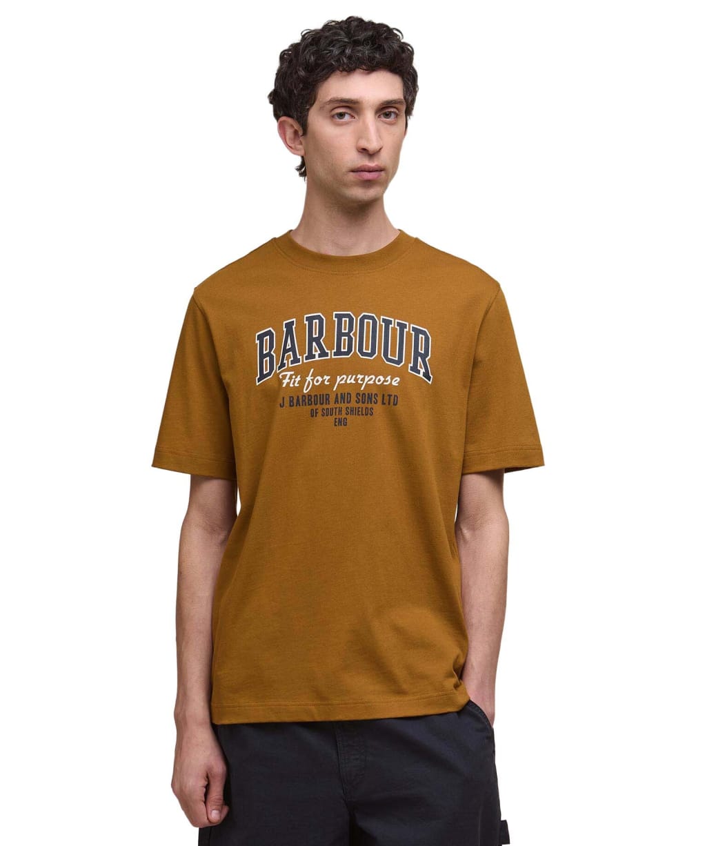 Men's Barbour Fort Relaxed Graphic T-Shirt - Bronze Brown