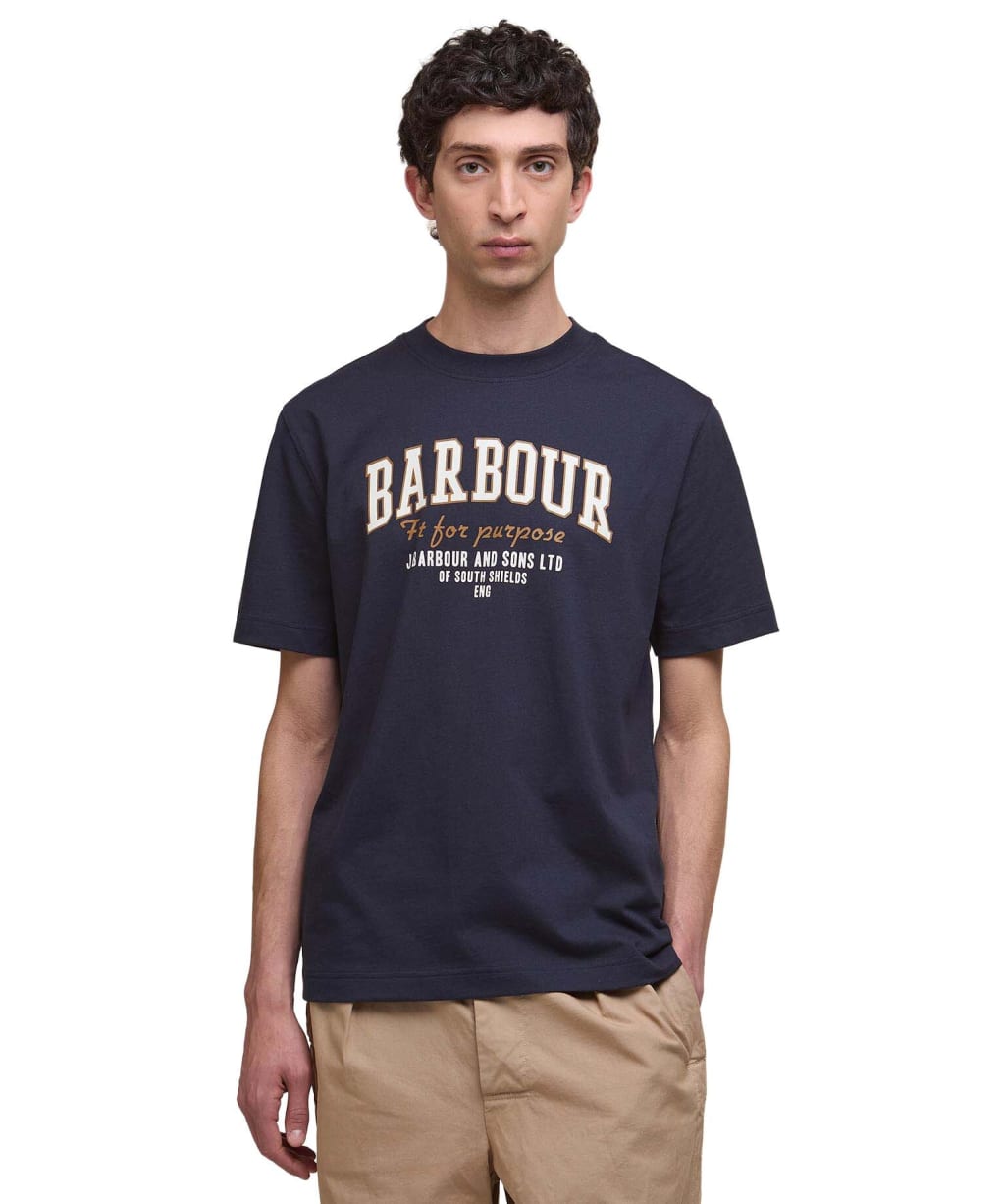 Men's Barbour Fort Relaxed Graphic T-Shirt - Dark Navy