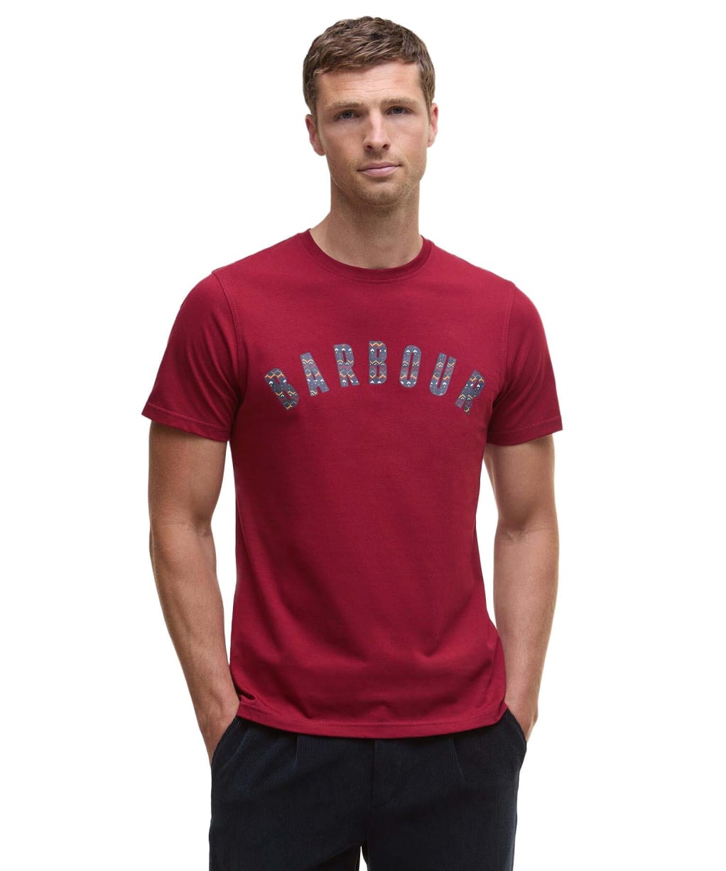 Men's Barbour Boughs Graphic T-Shirt - Biking Red